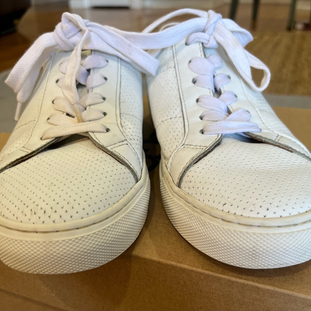 Greats Made in Italy Brooklyn White Leather Classic Sneaker Size 7 - Picture 2 of 9